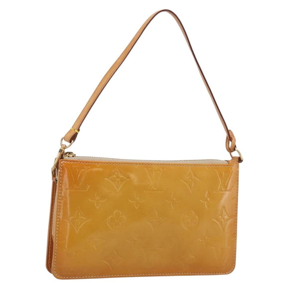 LOUIS VUITTON Monogram Vernis Lexington Pouch Beige M91010 LV Auth 213606A