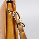 LOUIS VUITTON Monogram Vernis Lexington Pouch Beige M91010 LV Auth 213606A-15