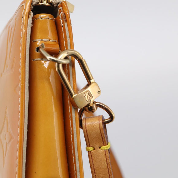 LOUIS VUITTON Monogram Vernis Lexington Pouch Beige M91010 LV Auth 213606A