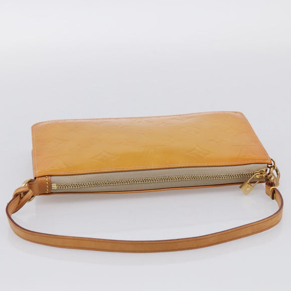 LOUIS VUITTON Monogram Vernis Lexington Pouch Beige M91010 LV Auth 213606A