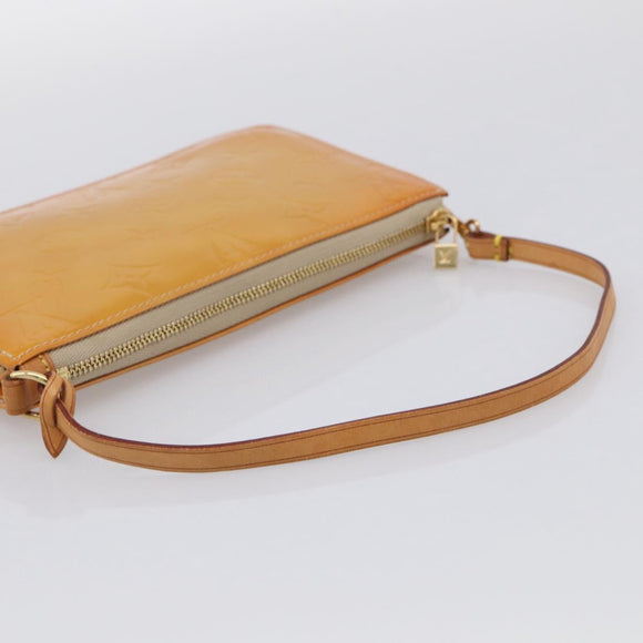 LOUIS VUITTON Monogram Vernis Lexington Pouch Beige M91010 LV Auth 213606A