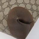 GUCCI GG Supreme Web Sherry Line Bag PVC Brown Gold 002 904 0131 Auth 213607-11
