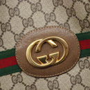GUCCI GG Supreme Web Sherry Line Bag PVC Brown Gold 002 904 0131 Auth 213607-16