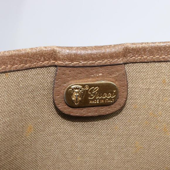 GUCCI GG Supreme Web Sherry Line Bag PVC Brown Gold 002 904 0131 Auth 213607