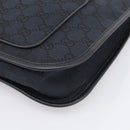 GUCCI GG Canvas Shoulder Bag Black Gold 001 4198 Auth 213611V-10