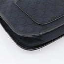 GUCCI GG Canvas Shoulder Bag Black Gold 001 4198 Auth 213611V-11