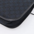 GUCCI GG Canvas Shoulder Bag Black Gold 001 4198 Auth 213611V-12