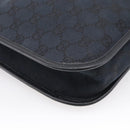 GUCCI GG Canvas Shoulder Bag Black Gold 001 4198 Auth 213611V-13