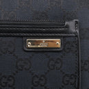 GUCCI GG Canvas Shoulder Bag Black Gold 001 4198 Auth 213611V-15