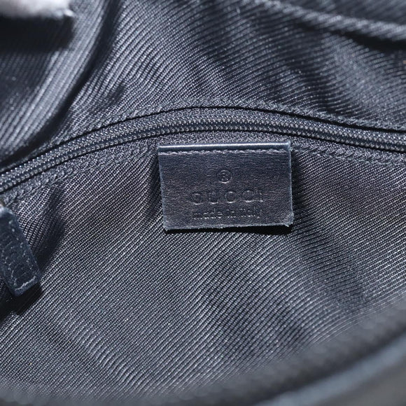 GUCCI GG Canvas Shoulder Bag Black Gold 001 4198 Auth 213611V