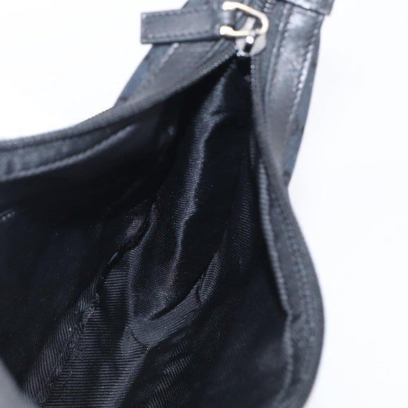 GUCCI GG Canvas Shoulder Bag Black Gold 001 4198 Auth 213611V