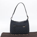 GUCCI GG Canvas Shoulder Bag Black Gold 001 4198 Auth 213611V-26