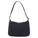 GUCCI GG Canvas Shoulder Bag Black Gold 001 4198 Auth 213611V-3
