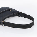 GUCCI GG Canvas Shoulder Bag Black Gold 001 4198 Auth 213611V-7