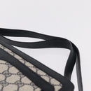 GUCCI GG Supreme Sherry Line Shoulder Bag PVC Navy Gold 02 14 013 Auth 213612-8