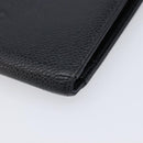 CHANEL Long Wallet Caviar Skin Black Gold CC Auth 213613V-10