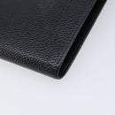 CHANEL Long Wallet Caviar Skin Black Gold CC Auth 213613V-12