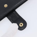 CHANEL Long Wallet Caviar Skin Black Gold CC Auth 213613V-15