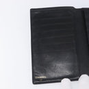 CHANEL Long Wallet Caviar Skin Black Gold CC Auth 213613V-18