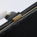 CHANEL Long Wallet Caviar Skin Black Gold CC Auth 213613V-22