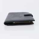 CHANEL Long Wallet Caviar Skin Black Gold CC Auth 213613V-6