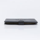 CHANEL Long Wallet Caviar Skin Black Gold CC Auth 213613V-8