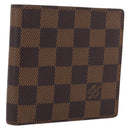 LOUIS VUITTON Damier Ebene Portefeuille Marco Wallet N61675 LV Auth 213616V-1
