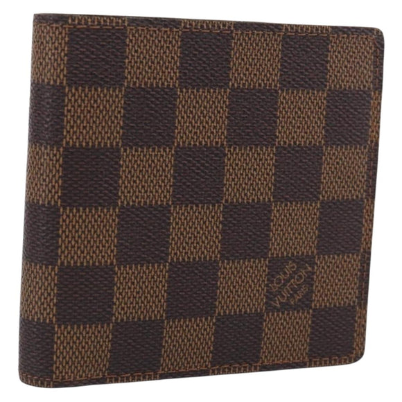 LOUIS VUITTON Damier Ebene Portefeuille Marco Wallet N61675 LV Auth 213616V
