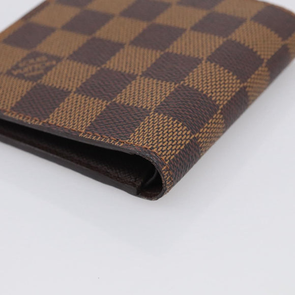 LOUIS VUITTON Damier Ebene Portefeuille Marco Wallet N61675 LV Auth 213616V