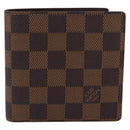 LOUIS VUITTON Damier Ebene Portefeuille Marco Wallet N61675 LV Auth 213616V-2