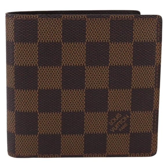 LOUIS VUITTON Damier Ebene Portefeuille Marco Wallet N61675 LV Auth 213616V