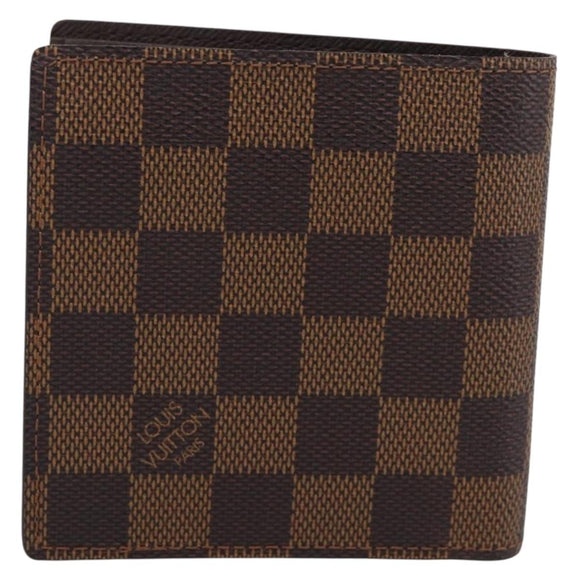 LOUIS VUITTON Damier Ebene Portefeuille Marco Wallet N61675 LV Auth 213616V