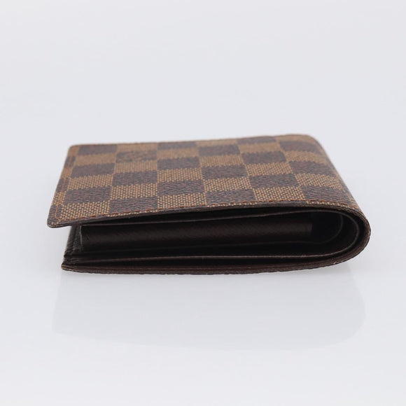 LOUIS VUITTON Damier Ebene Portefeuille Marco Wallet N61675 LV Auth 213616V