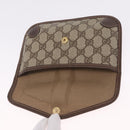 GUCCI GG Supreme Web Sherry Line Pouch PVC Beige Gold 014 58 5205 Auth 213618A-13