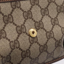 GUCCI GG Supreme Web Sherry Line Pouch PVC Beige Gold 014 58 5205 Auth 213618A-15