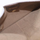 GUCCI GG Supreme Web Sherry Line Pouch PVC Beige Gold 014 58 5205 Auth 213618A-17