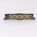 GUCCI GG Supreme Web Sherry Line Pouch PVC Beige Gold 014 58 5205 Auth 213618A-7