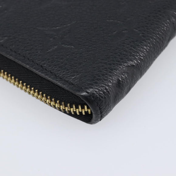 LOUIS VUITTON Empreinte Portefeuille Clemence Wallet Black M60171 Auth 213624V