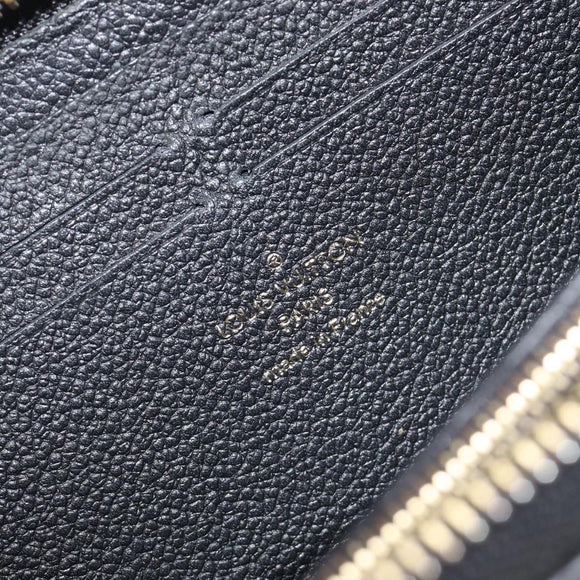 LOUIS VUITTON Empreinte Portefeuille Clemence Wallet Black M60171 Auth 213624V