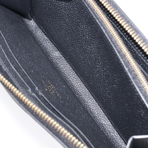 LOUIS VUITTON Empreinte Portefeuille Clemence Wallet Black M60171 Auth 213624V