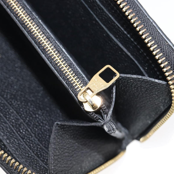 LOUIS VUITTON Empreinte Portefeuille Clemence Wallet Black M60171 Auth 213624V