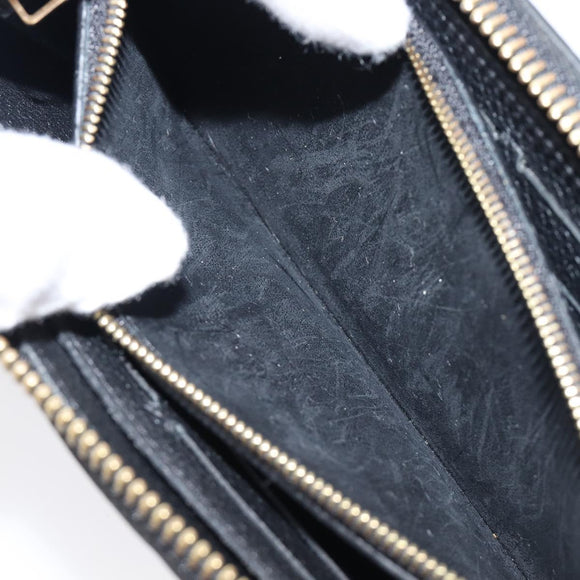 LOUIS VUITTON Empreinte Portefeuille Clemence Wallet Black M60171 Auth 213624V