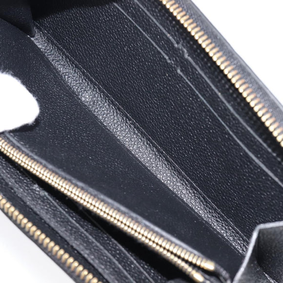 LOUIS VUITTON Empreinte Portefeuille Clemence Wallet Black M60171 Auth 213624V