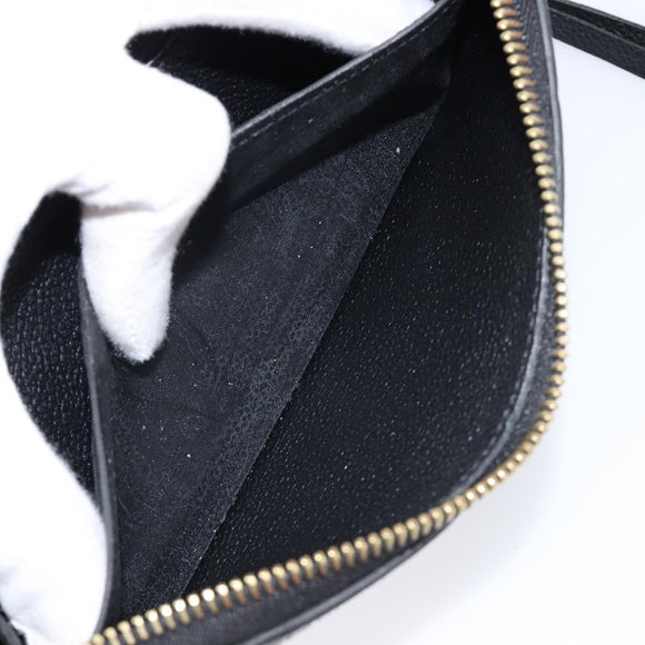 LOUIS VUITTON Empreinte Portefeuille Clemence Wallet Black M60171 Auth 213624V