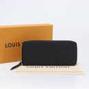 LOUIS VUITTON Empreinte Portefeuille Clemence Wallet Black M60171 Auth 213624V-22