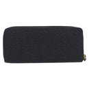 LOUIS VUITTON Empreinte Portefeuille Clemence Wallet Black M60171 Auth 213624V-3