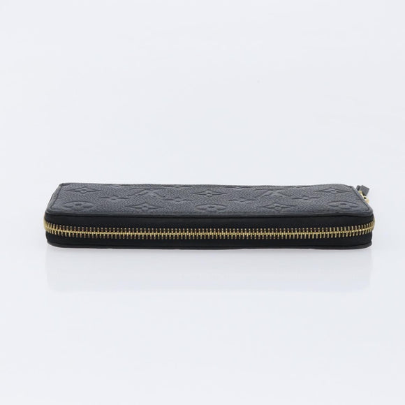 LOUIS VUITTON Empreinte Portefeuille Clemence Wallet Black M60171 Auth 213624V