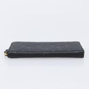 LOUIS VUITTON Empreinte Portefeuille Clemence Wallet Black M60171 Auth 213624V-7