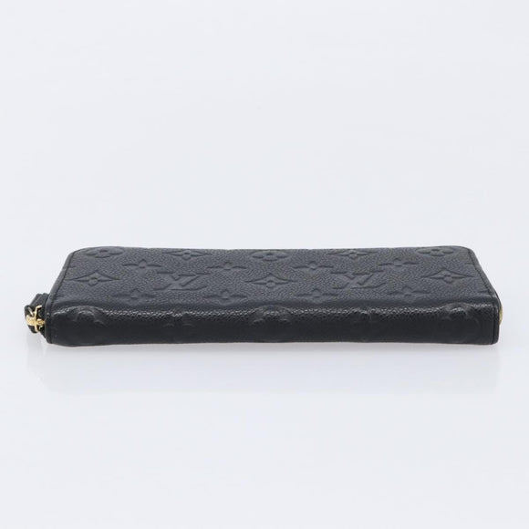 LOUIS VUITTON Empreinte Portefeuille Clemence Wallet Black M60171 Auth 213624V