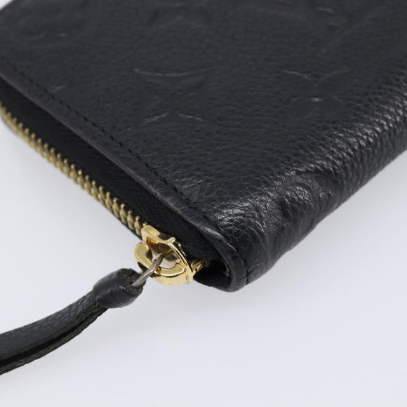 LOUIS VUITTON Empreinte Portefeuille Clemence Wallet Black M60171 Auth 213624V
